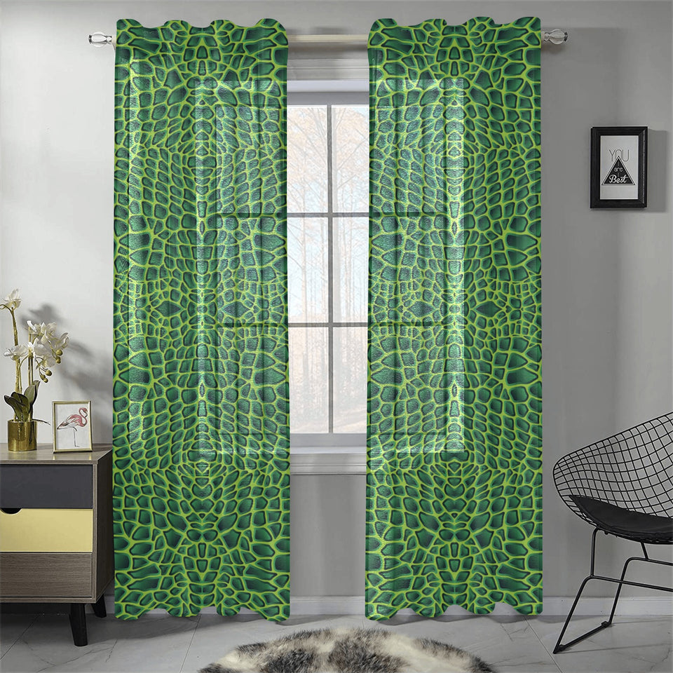Crocodile Skin Printed Gauze Curtain