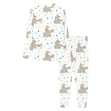 Cute Rhino pattern background Women's All Over Print Pajama Set