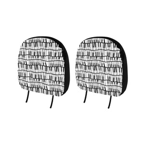 Piano Pattern Print Design 03 Car Headrest Cover