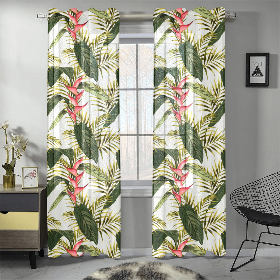 heliconia pattern Gauze Curtain