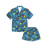 Shark dangerous Kids' Boys' Girls' V-Neck Short Pajama Set