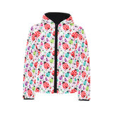 Ladybug Pattern Print Design 03 Kids' Boys' Girls' Padded Hooded Jacket
