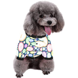 Colorful clock background All Over Print Pet Dog Round Neck Fuzzy Shirt