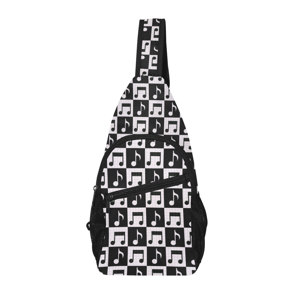 Music Notes Pattern Print Design 01 All Over Print Chest Bag