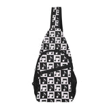 Music Notes Pattern Print Design 01 All Over Print Chest Bag