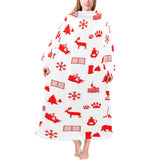 Canada Pattern Print Design 04 Blanket Robe with Sleeves