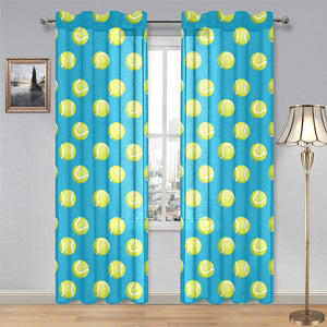 Tennis Pattern Print Design 05 Gauze Curtain