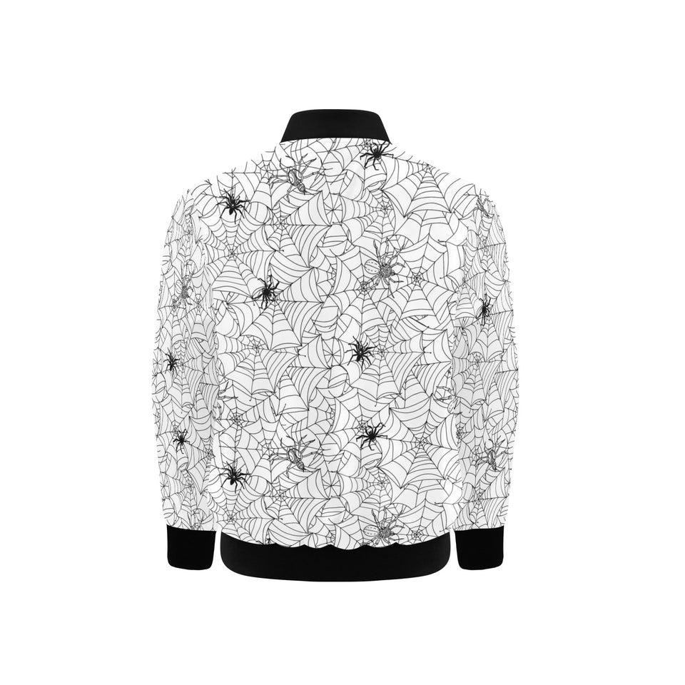 Spider web cobweb pattern Kids' Boys' Girls' Bomber Jacket