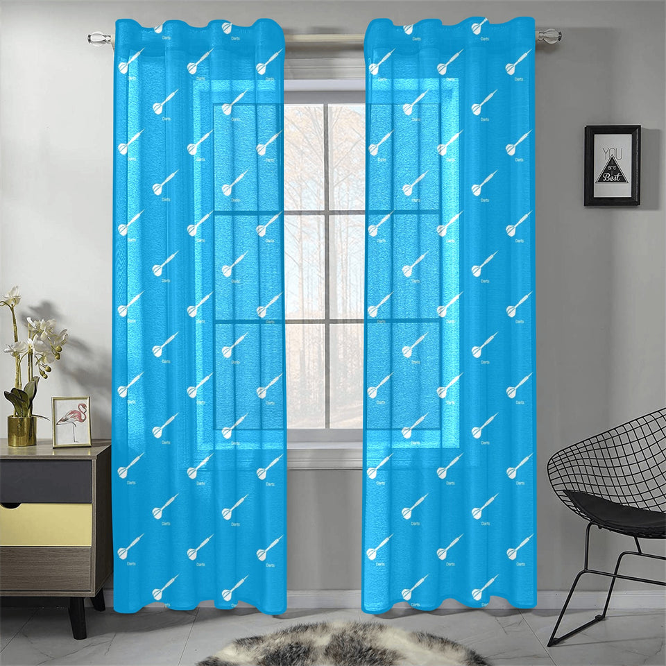 Darts Pattern Print Design 05 Gauze Curtain