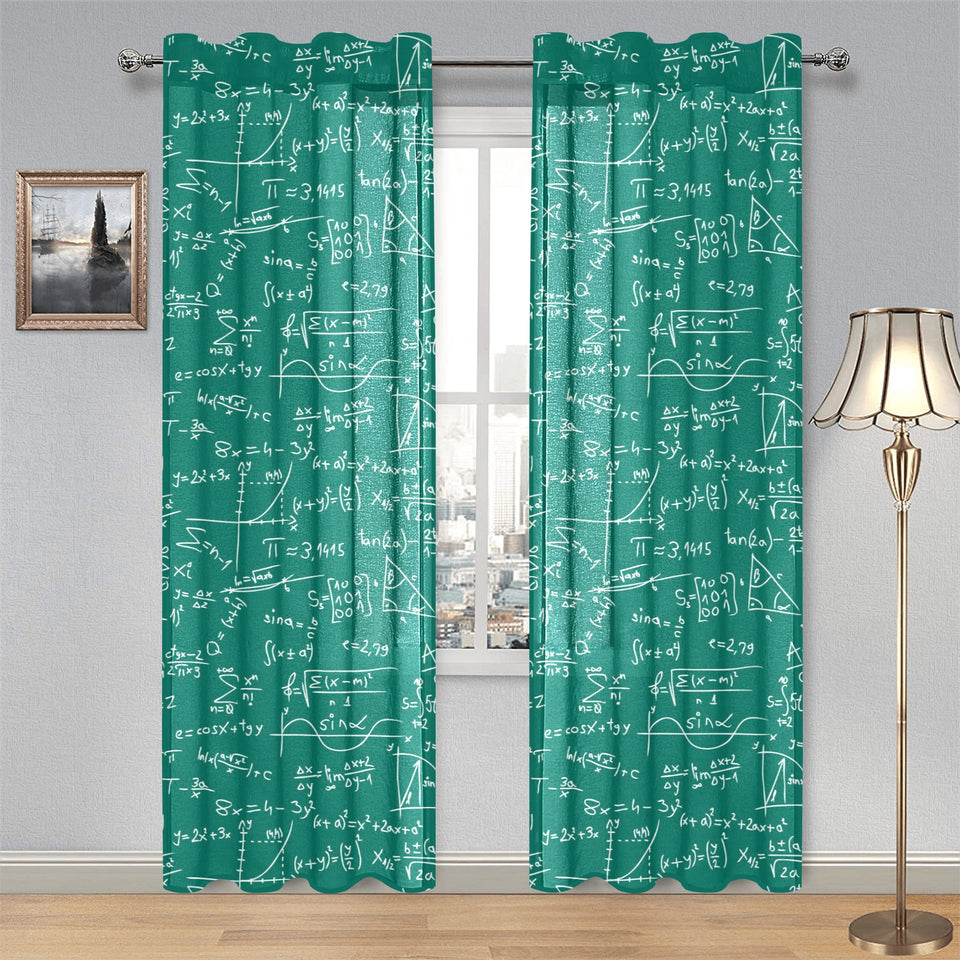 Math Pattern Print Design 01 Gauze Curtain