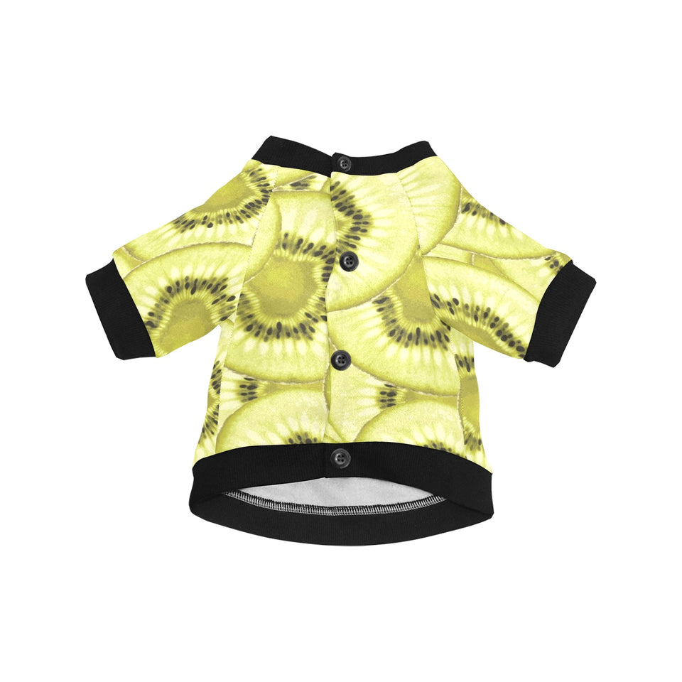 Sliced kiwi pattern All Over Print Pet Dog Round Neck Fuzzy Shirt