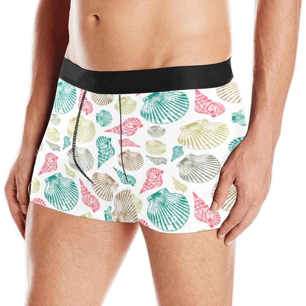 Colorful shell pattern Men's All Over Print Boxer Briefs Men's Underwear
