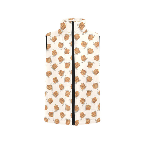 Pancake Pattern Print Design 01 Men's Padded Vest
