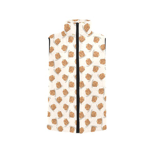 Pancake Pattern Print Design 01 Men's Padded Vest