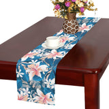 Hibiscus Pattern Print Design 02 Table Runner