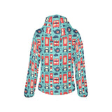British Pattern Print Design 04 Women's Padded Hooded Jacket