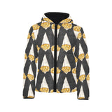 French fries dark background Kids' Boys' Girls' Padded Hooded Jacket