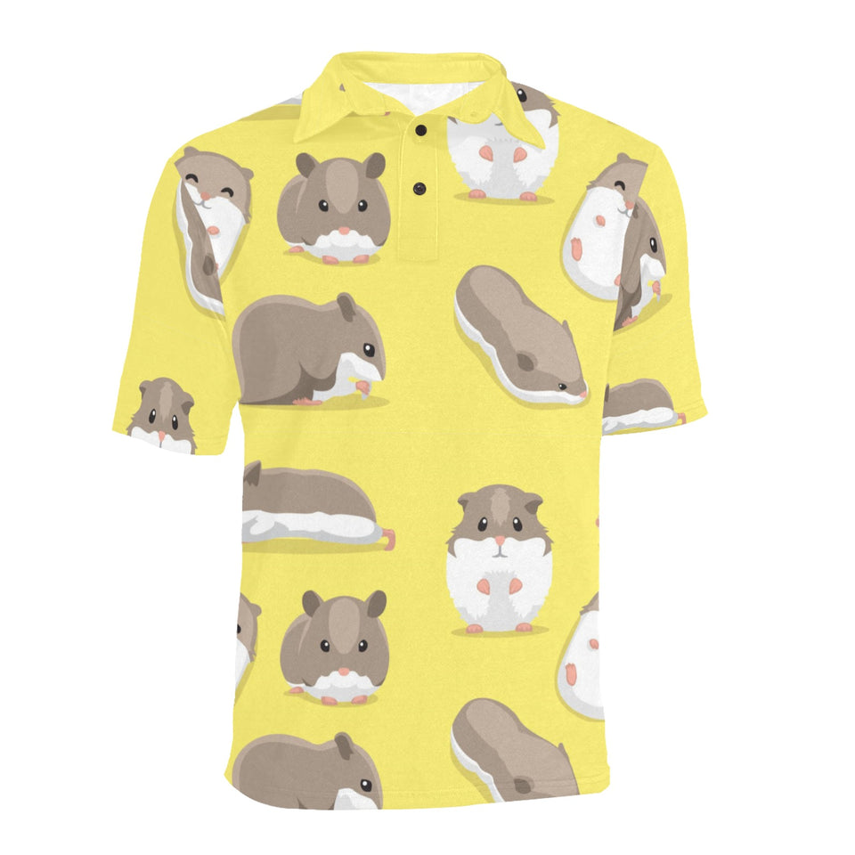 Cute Hamster pattern Men's All Over Print Polo Shirt