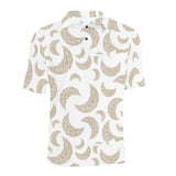 Cool gold moon abstract pattern Men's All Over Print Polo Shirt