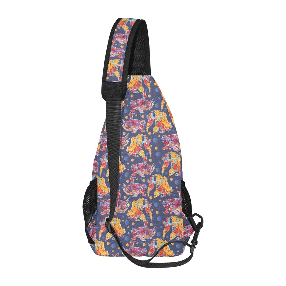 Goldfish Pattern Print Design 05 All Over Print Chest Bag