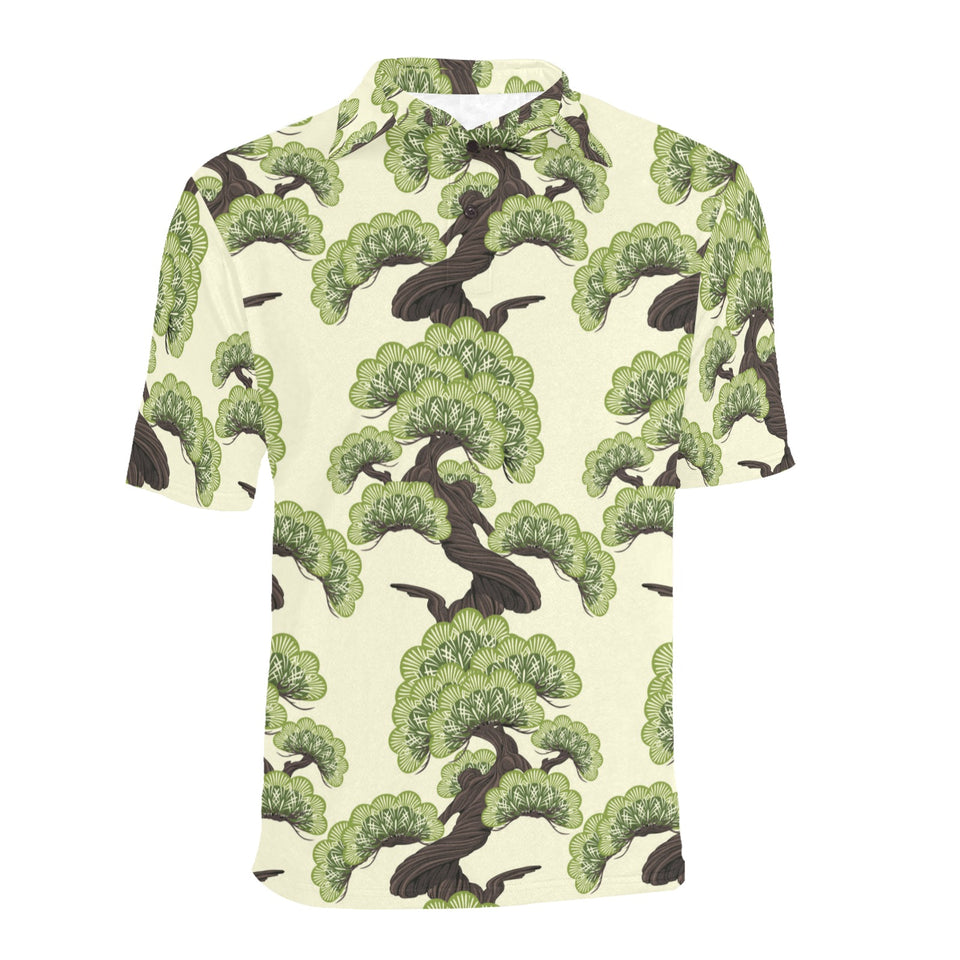Bonsai pattern Men's All Over Print Polo Shirt