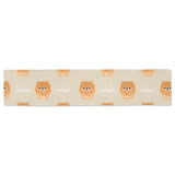 Cute brown pomeranian puppy on blue Table Runner
