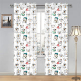 English Bulldog Pattern Print Design 03 Gauze Curtain