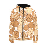 Various cookie pattern Men's Padded Hooded Jacket