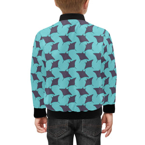 Stingray Pattern Print Design 02 Kids' Boys' Girls' Bomber Jacket