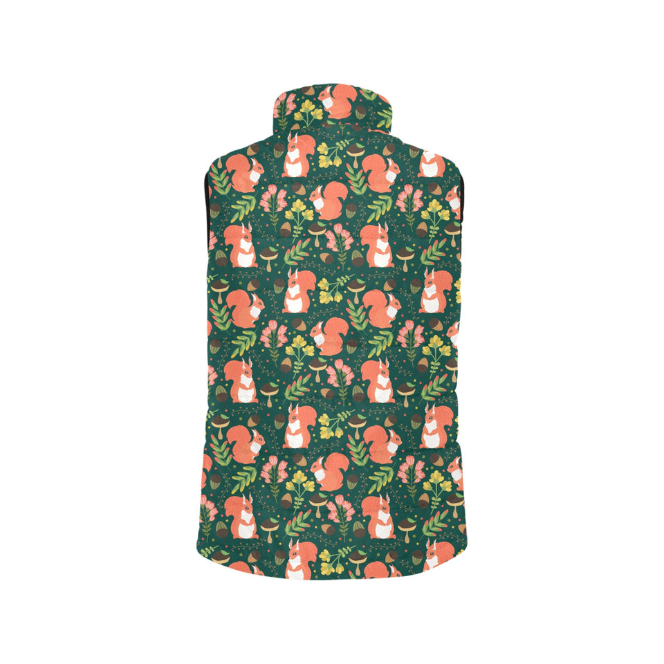 Squirrel Pattern Print Design 03 Men's Padded Vest
