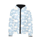 Cute polar bears Christmas decoration pattern Kids' Boys' Girls' Padded Hooded Jacket