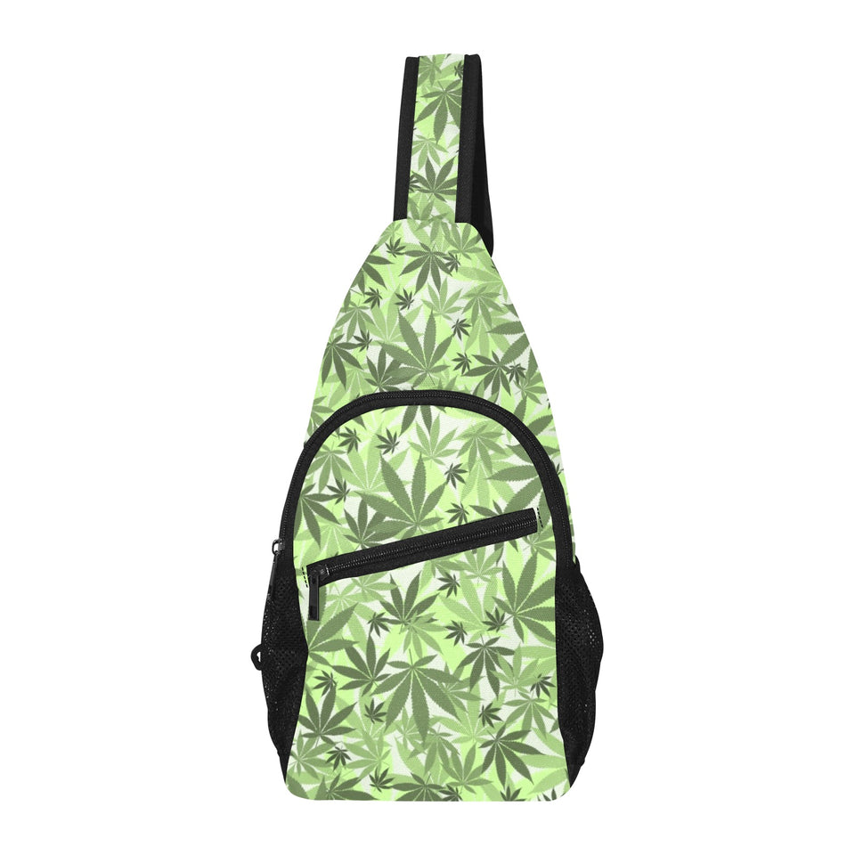 Canabis Marijuana Weed Pattern Print Design 01 All Over Print Chest Bag