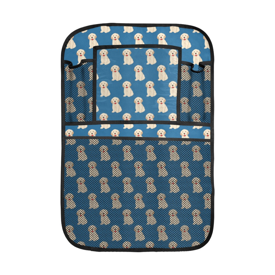 Golden Retriever Pattern Print Design 03 Car Seat Back Organizer