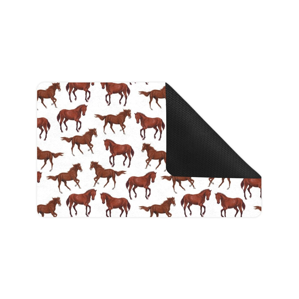 Horses running pattern background Doormat
