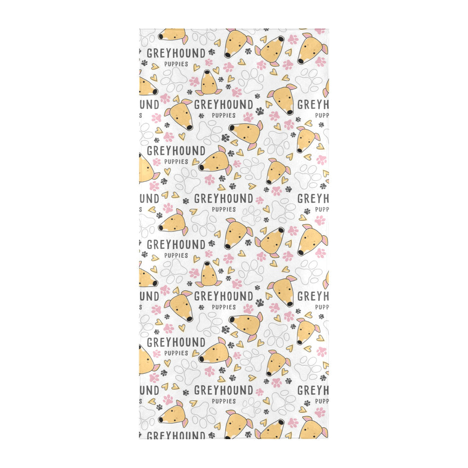 Greyhound Pattern Print Design 03 Beach Towel