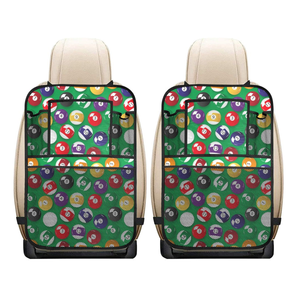 Billiard Ball Pattern Print Design 02 Car Seat Back Organizer