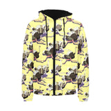 Ostrich Pattern Print Design 04 Men's Padded Hooded Jacket