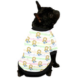 Cute hand drawn mermaid All Over Print Pet Dog Round Neck Fuzzy Shirt