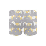 Cute dachshund dog pattern Men's Swimming Trunks