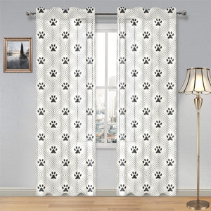 Dog Paws Pattern Print Design 03 Gauze Curtain