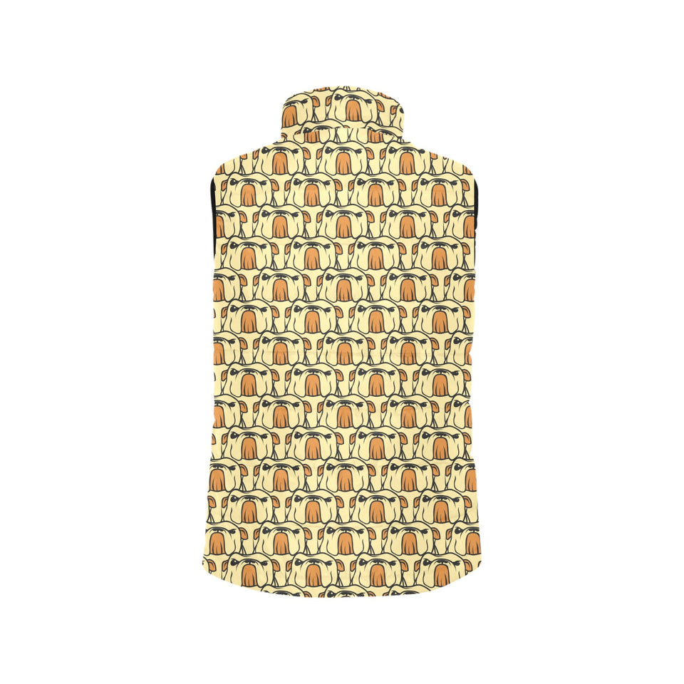 English Bulldog Pattern Print Design 02 Men's Padded Vest