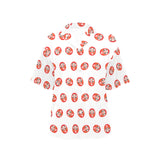 Daruma japanese wooden doll pattern Women's All Over Print Hawaiian Shirt