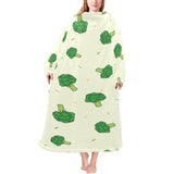 Broccoli pattern Blanket Robe with Sleeves