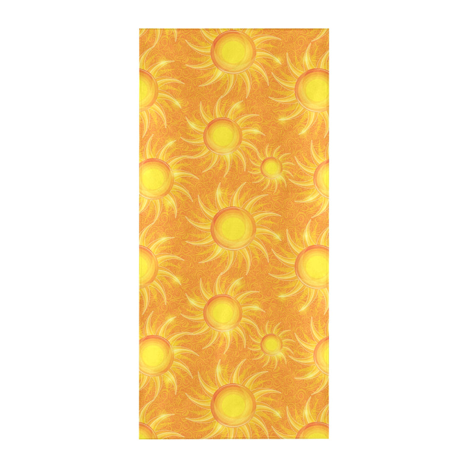 Sun orange background Beach Towel