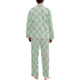 Hippopotamus Pattern Print Design 02 Men's Long Pajama Set