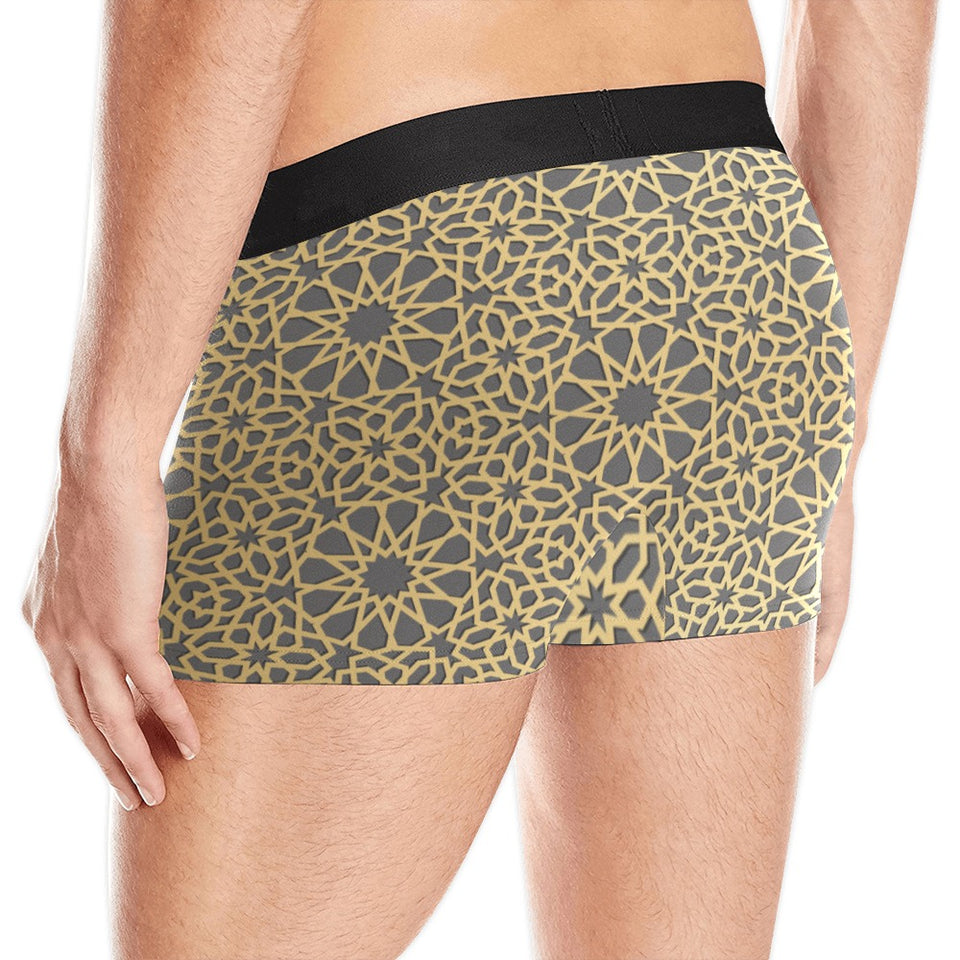 arabic star gold pattern Men's All Over Print Boxer Briefs Men's Underwear