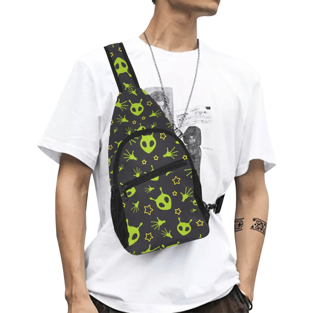 Alien Pattern Print Design 02 All Over Print Chest Bag