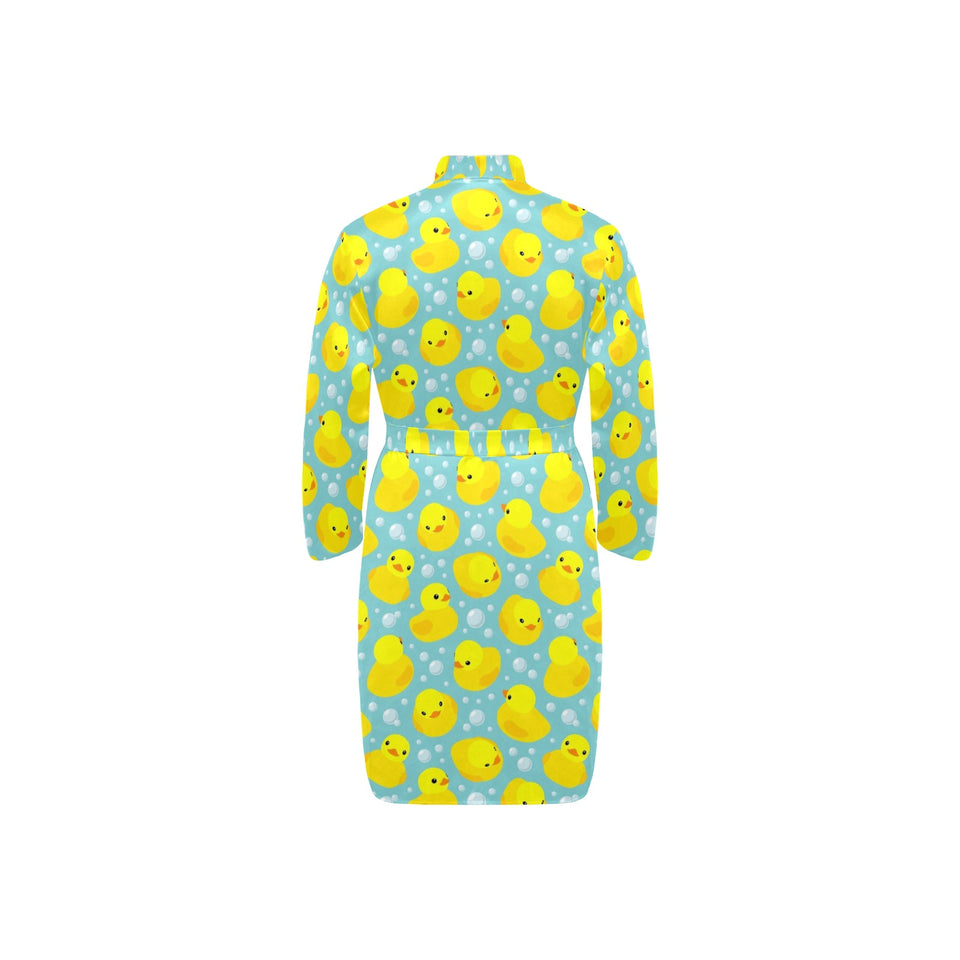 Duck Pattern Print Design 03 Men's Long Sleeve Belted Night Robe