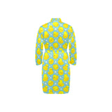 Duck Pattern Print Design 03 Men's Long Sleeve Belted Night Robe