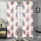 papaya pattern Gauze Curtain